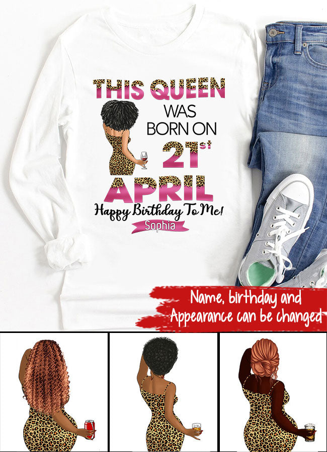 April Birthday Shirt, Custom Birthday Shirt, Queens Are Born In April, April Birthday Shirts For Woman, April Birthday Gifts