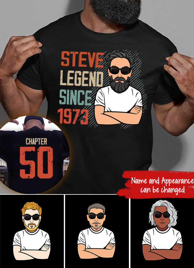 Chapter 50, Fabulous Since 1973 50th Birthday Unique T Shirt For Man, His Gifts For 50 Years Old, Turning 50 Birthday Cotton Shirt