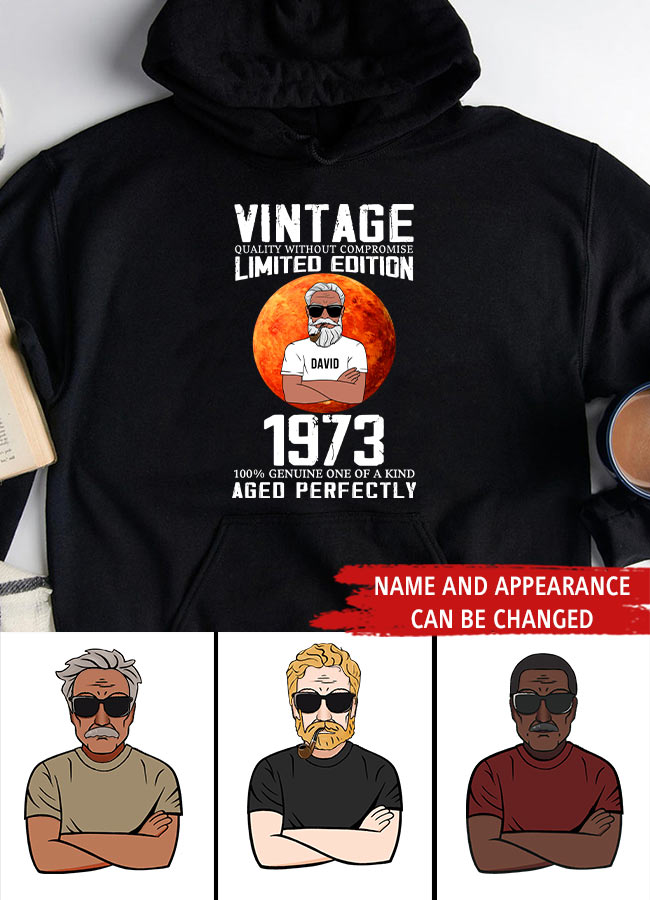 Personalized Birthday T Shirt, Chapter 50, Fabulous Since 1973 50th Birthday Unique T Shirt For Man, Vintage Quality without compromise Limited edition 1973 100% genuine of a kind aged perfectly