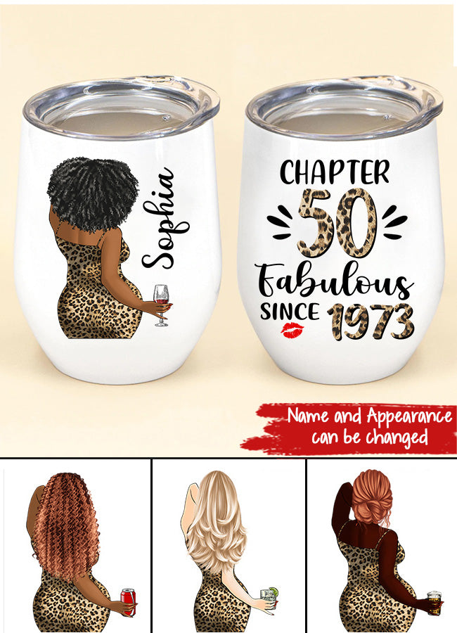 Personalized Wine Tumbler - 50th Birthday Wine Tumbler, Personalized 50th Birthday Gifts, 50th Gift Ideas For Her