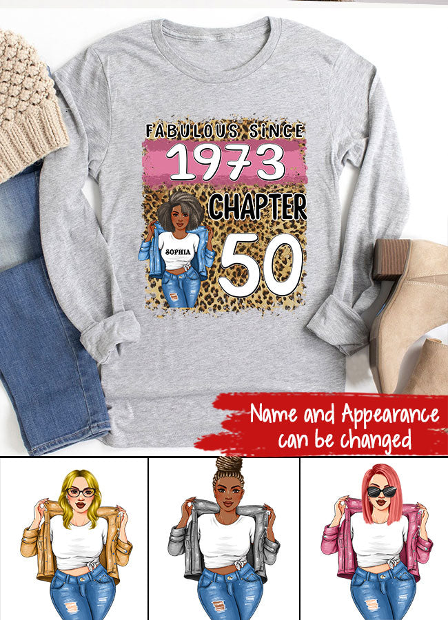 50th Birthday Shirts, Custom Birthday Shirts, Turning 50 Shirt, Gifts For Women Turning 50, 50 And Fabulous Shirt, 1973 Shirt, 50th Birthday Shirts For Her