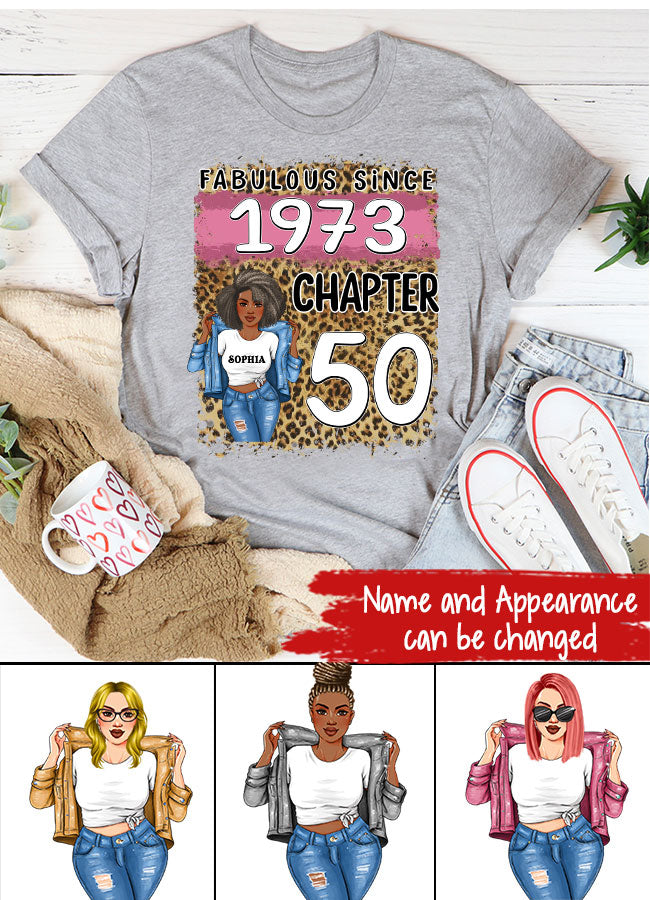 50th Birthday Shirts, Custom Birthday Shirts, Turning 50 Shirt, Gifts For Women Turning 50, 50 And Fabulous Shirt, 1973 Shirt, 50th Birthday Shirts For Her