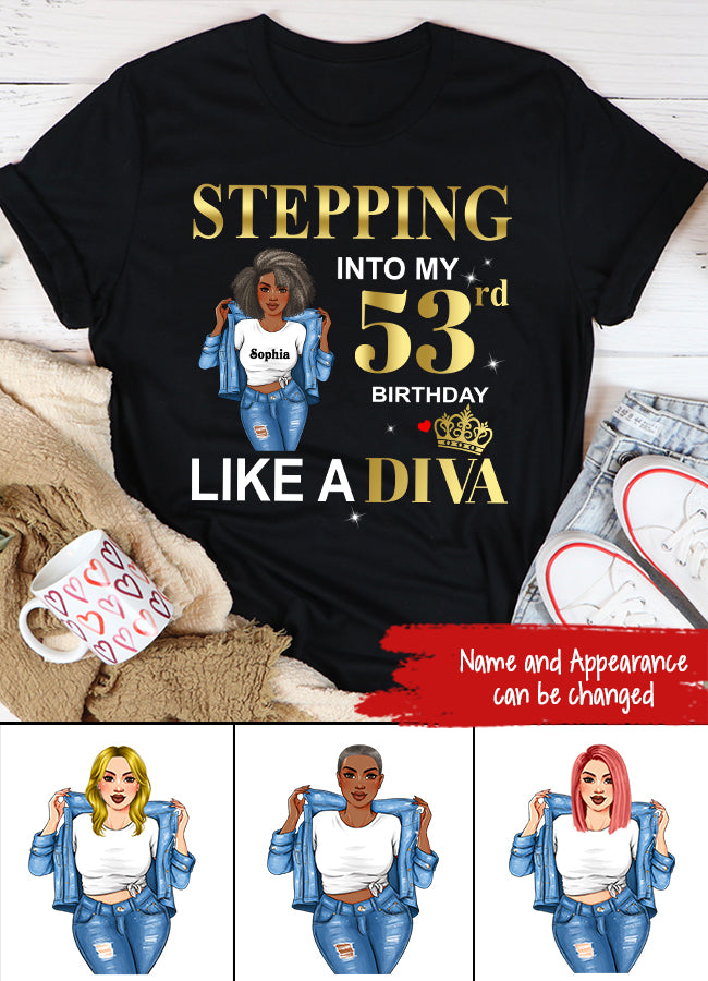 53rd Birthday Shirts For Her, Personalised 53rd Birthday Gifts, 53 And Fabulous Shirt, 53rd Birthday Shirt Ideas, Gift Ideas 53rd Birthday Woman-HCT