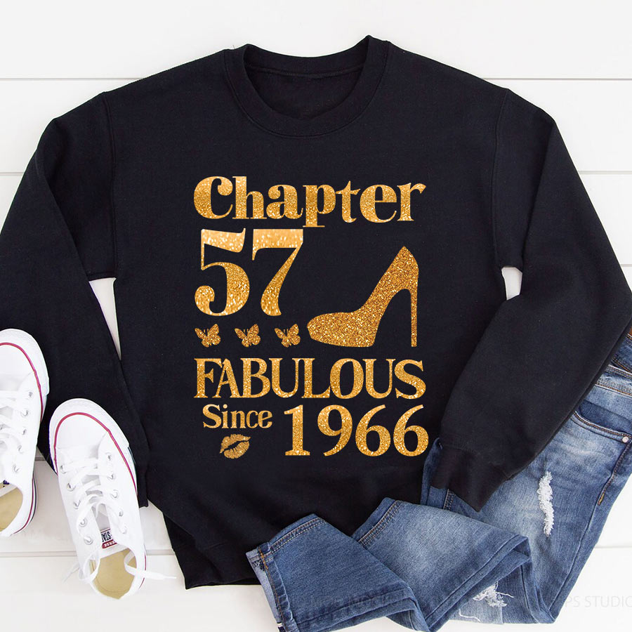 Chapter 57, Fabulous Since 1965 57th Birthday Unique T Shirt For Woman, Her Gifts For 57 Years Old , Turning 57 Birthday Cotton Shirt