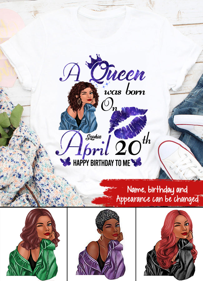 April Birthday Shirt, Custom Birthday Shirt, Queens Born In April, April Birthday Shirts For Woman, April Birthday Gifts