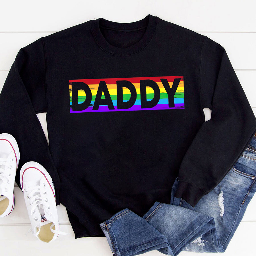 LGBT Shirts, Rainbow Pride Shirt, Funny Pride Daddy - Proud Gay Lesbian LGBT Gift Father's Day T-Shirt