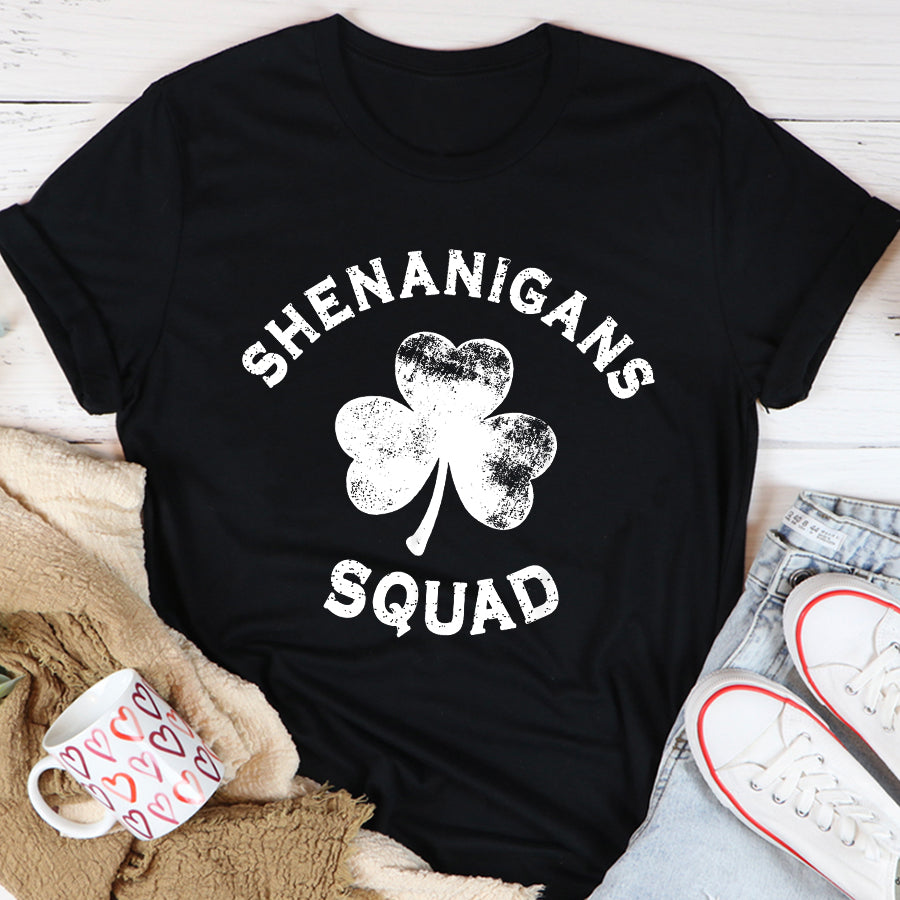 St Patricks Day Shirt Shenanigans Squad St Patricks Day Funny Matching T-Shirt Funny St Patricks Day Shirts