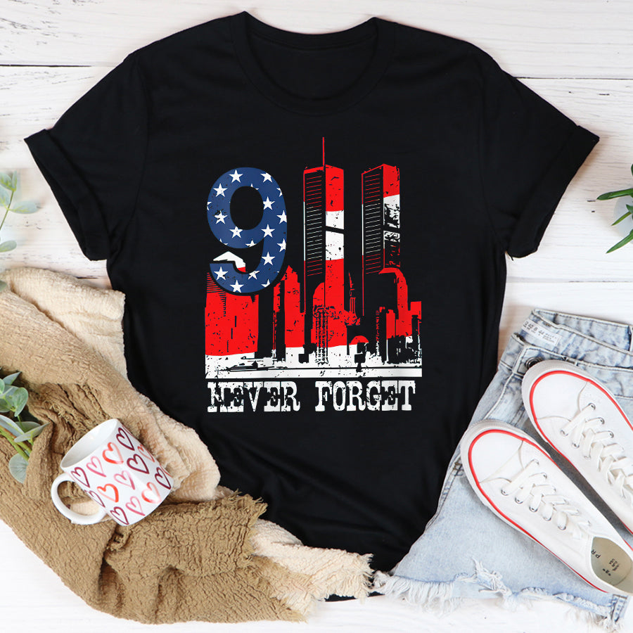 Patriot Day 2022 Shirt 911 Memorial Shirts We will never Forget,national day of remembrance patriot 911 T-Shirt