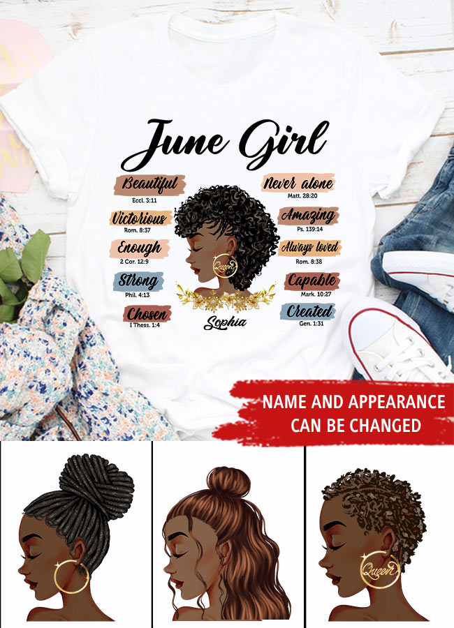 June Birthday Shirt, Custom Birthday Shirt, Queens are Born In June, June Birthday Shirts For Woman, June Birthday Gifts