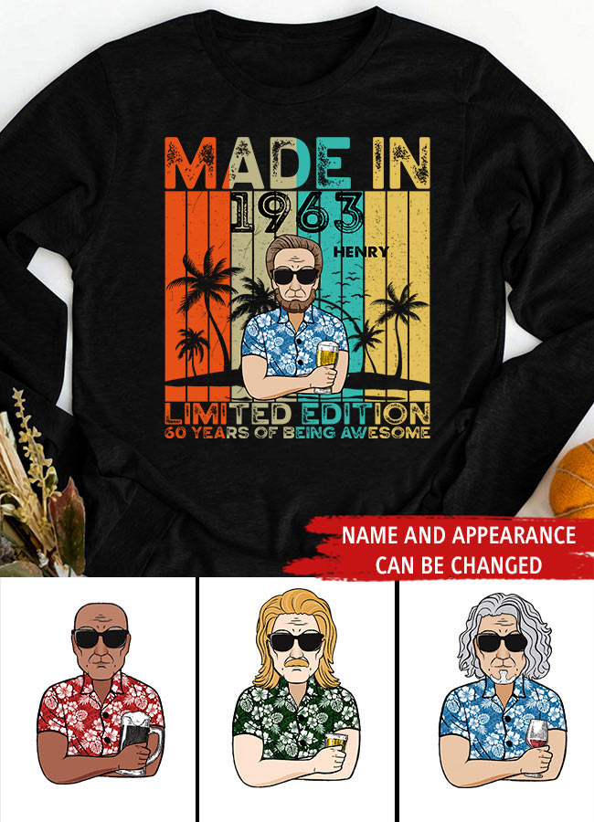 Personalized Birthday T Shirt, Chapter 60, Fabulous Since 1963 60th Birthday Unique T Shirt For Man, Made In 1963,  Limited Edition 60 Years Of Being Awesome