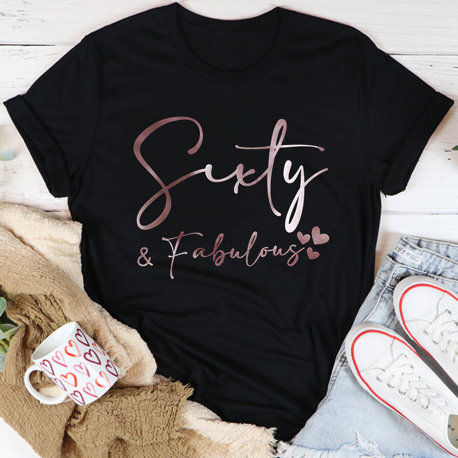 Chapter 60, Fabulous Since 1962 60th Birthday Unique T Shirt For Woman, Her Gifts For 60 Years Old , Turning 60 Birthday Cotton Shirt