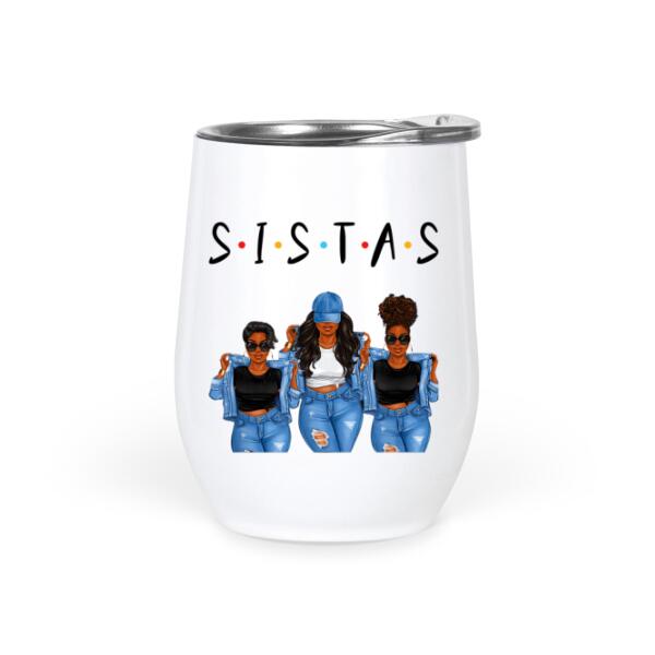 Personalized Wine Tumbler for Black woman