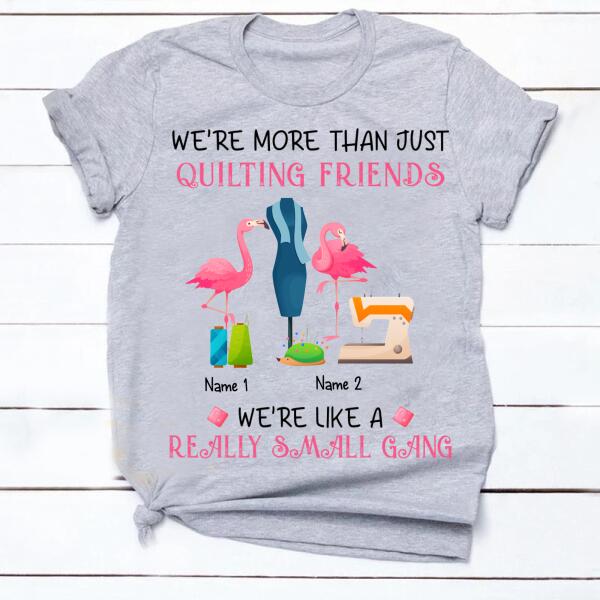 Personalized Flamingoes Shirts, Sewing Flamingoes Tee, Friends Shirt, Cotton Shirt, Choose style group of friends, Best friends