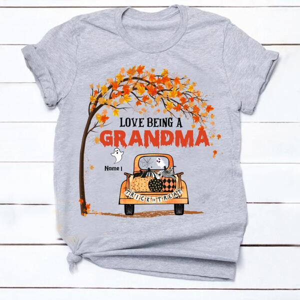 Personalized Grandma NaNa Halloween Shirts, Cute Halloween Tees, Boo Pumpkin Shirt, family halloween shirt, Tees For Women