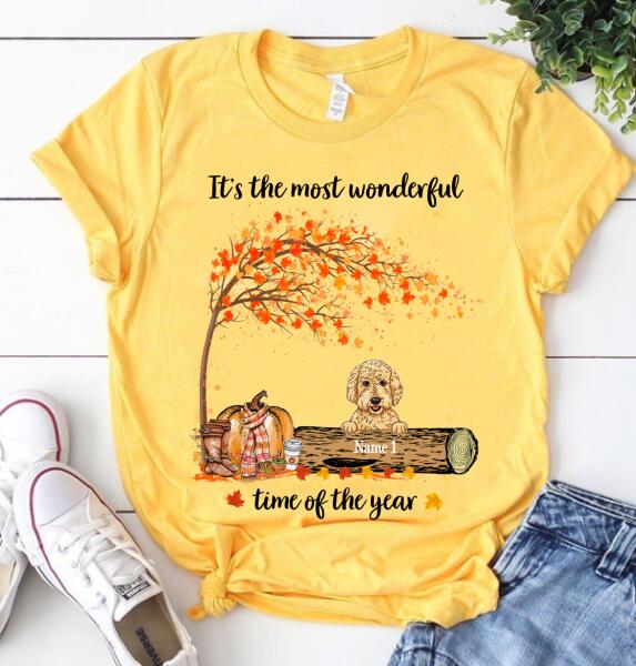 Personalized Dog halloween shirt, It&#39;s the most wonderful time of the year Halloween shirt, Cute dog halloween tshirt for women
