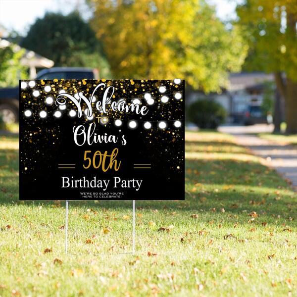 Personalized happy birthday yard signs, birthday yard sign
