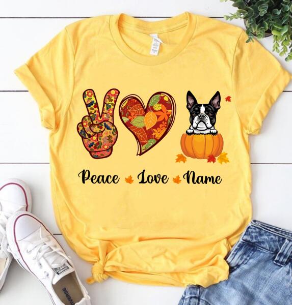 Peace Love Dog Halloween shirts, custom halloween shirts, funny halloween shirts for adults, pumpkin halloween shirts, halloween gift idea
