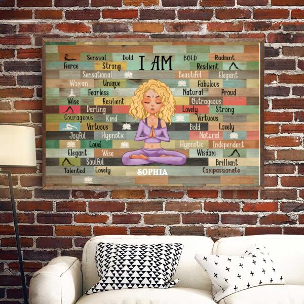 Personalized Poster, I am yoga poster, Yoga Wall Art, Gift Yoga Decor, Gift For Yoga lovers, Home Decor