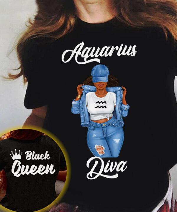 Personalized Aquarius shirt, Aquarius Birthday T Shirt, customize birthday shirt for woman