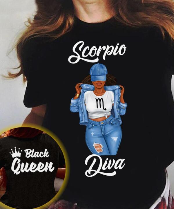 Personalized Scorpio shirt, Scorpio Birthday T Shirt, customize birthday shirt for woman