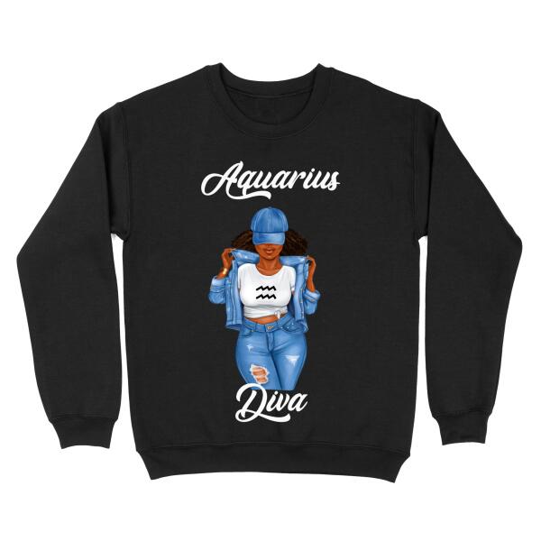 Personalized Aquarius shirt, Aquarius Birthday T Shirt, customize birthday shirt for woman