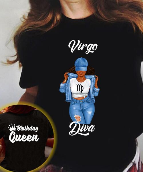 Personalized Virgo shirt, Virgo Birthday T Shirt, customize birthday shirt for woman