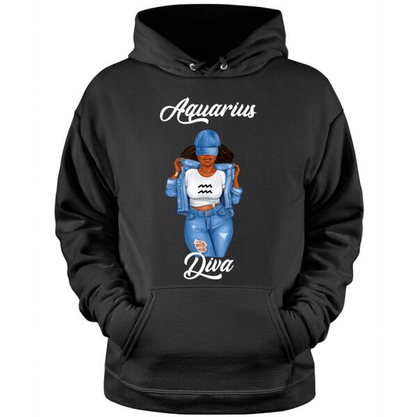 Personalized Aquarius shirt, Aquarius Birthday T Shirt, customize birthday shirt for woman