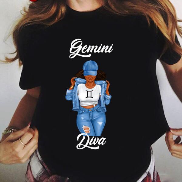 Personalized Gemini shirt, Gemini Birthday T Shirt, customize birthday shirt for woman