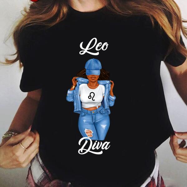 Personalized Leo shirt, Leo Birthday T Shirt, customize birthday shirt for woman