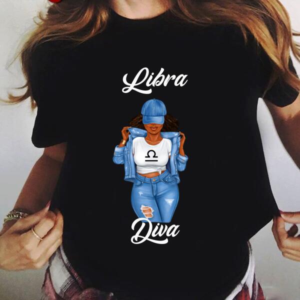 Personalized Libra shirt, Libra Birthday T Shirt, customize birthday shirt for woman
