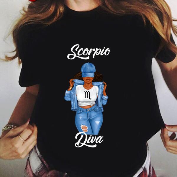 Personalized Scorpio shirt, Scorpio Birthday T Shirt, customize birthday shirt for woman