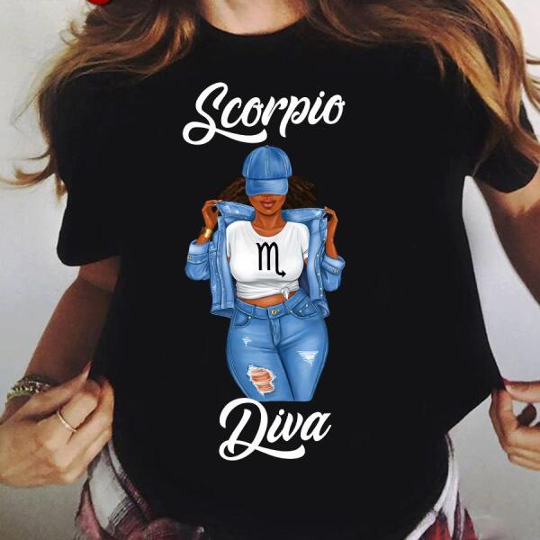 Personalized Scorpio shirt, Scorpio Birthday T Shirt, customize birthday shirt for woman