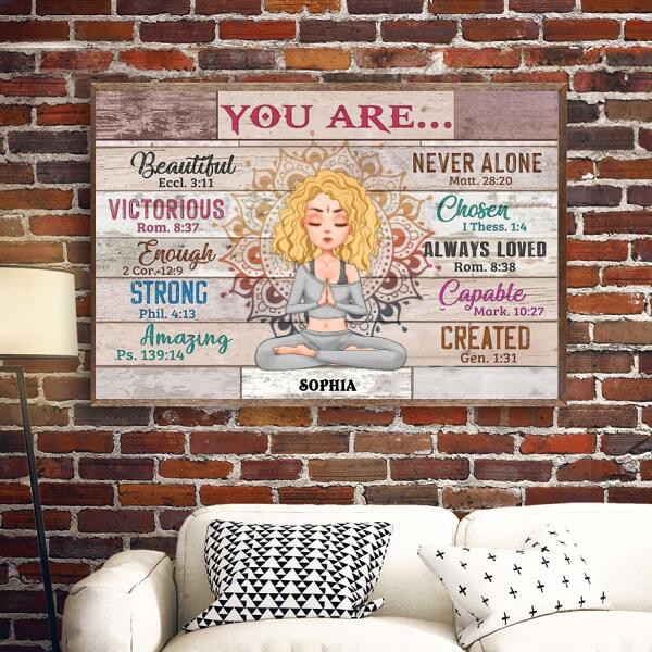 Personalized Poster, You are yoga poster, Yoga girl Wall Art, Gift Yoga Decor, Gift For Yoga lovers, Home Decor