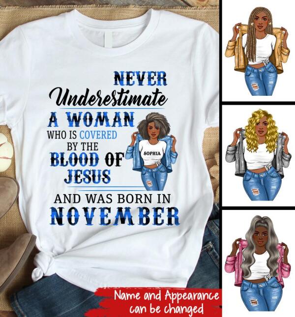 Custom November Birthday Shirt For Woman, Queens are Born In November Gifts, Melanin Afro Woman Shirt, Black Girl Tee, Afro Queen Gift