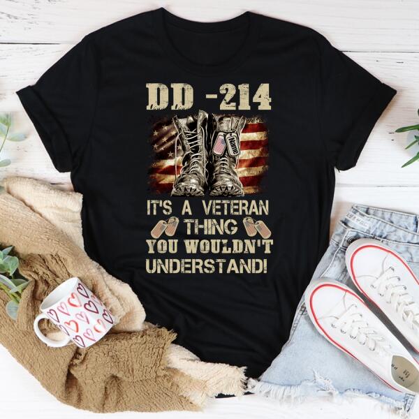 Veteran Custom T Shirt DD-214 It's A Veteran Thing You Wouldn't Understand Personalized Gift