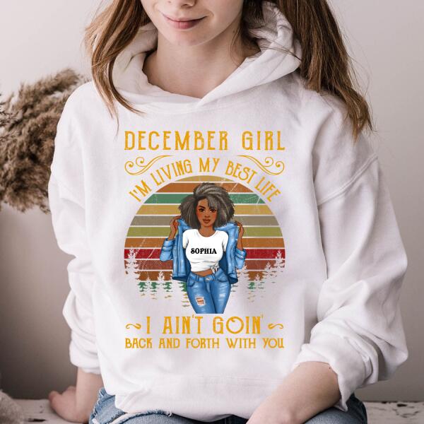 December birthday shirt, custom birthday shirt, Queens born in December, December Birthday Gifts For Afro Woman, December Birthday Gifts
