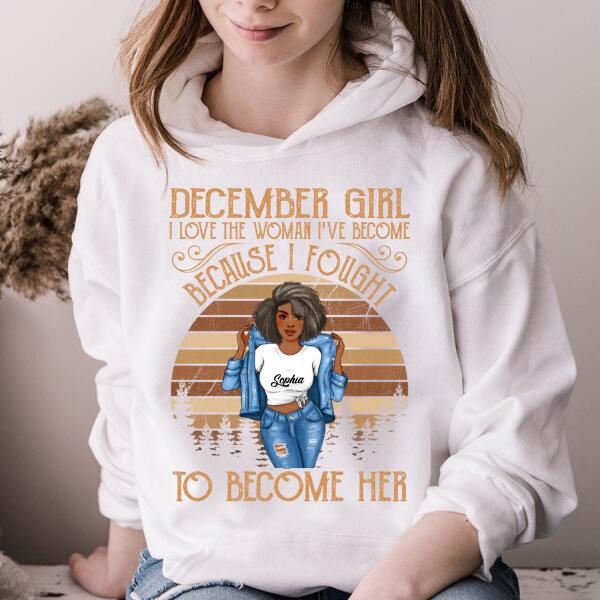 December birthday shirt, custom birthday shirt, Queens born in December, December Birthday Gifts For Afro Woman, December Birthday Gifts