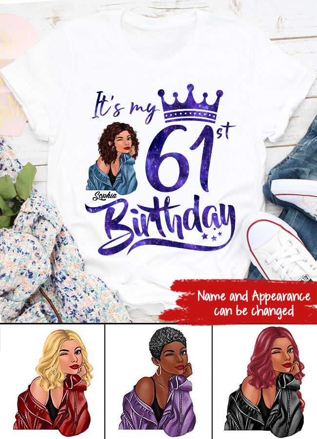 61st Birthday Shirts, Custom Birthday Shirts, Turning 61 Shirt For Women, Turning 61 And Fabulous Shirt, 1961 Shirt, Best Gifts For Women Turning 61-HCT