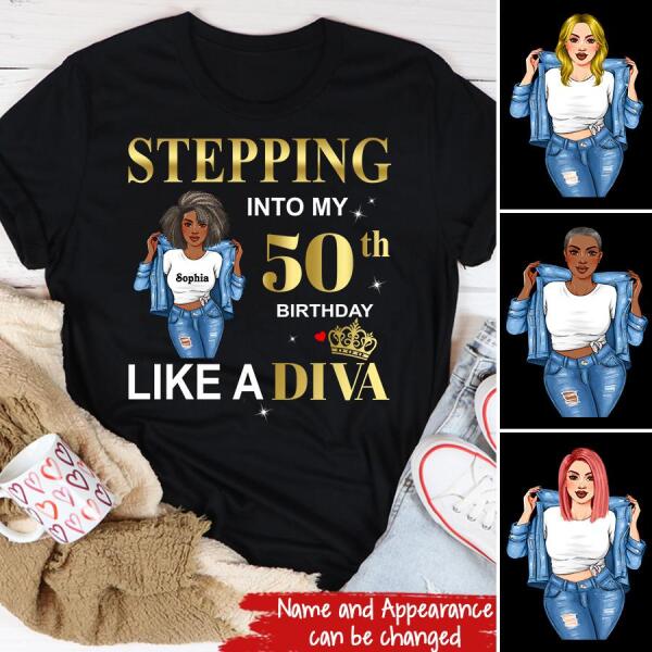 50th Birthday Shirts, Custom Birthday Shirts, Turning 50 Shirt, Gifts For Women Turning 50, 50 And Fabulous Shirt - HCT