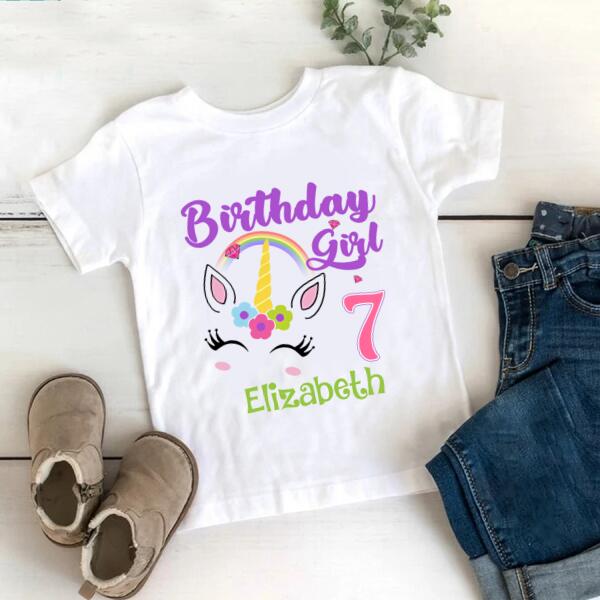 7th Birthday Shirt, Girl, 7 Birthday Shirt, Seven Birthday Shirt, Cute Birthday Shirt Ideas, Best T Shirts 2021, Baby Shirt