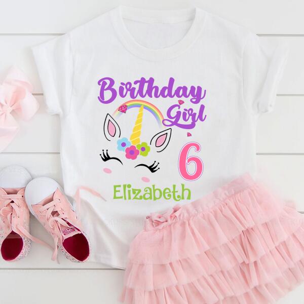 6th Birthday Shirt, Girl, 6 Birthday Shirt, Unicorn 6th Birthday Shirt, Six Birthday Shirt, Cute Birthday Shirt Ideas, Best T Shirts 2021, Baby Shirt