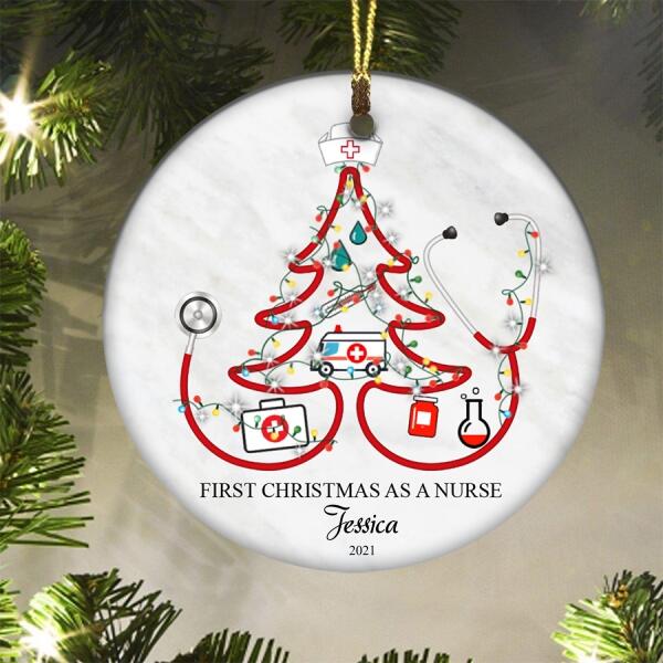 Personalized Nurse Ornament, Nurse Christmas Ornament, Nurse Ornaments, Christmas Ornaments