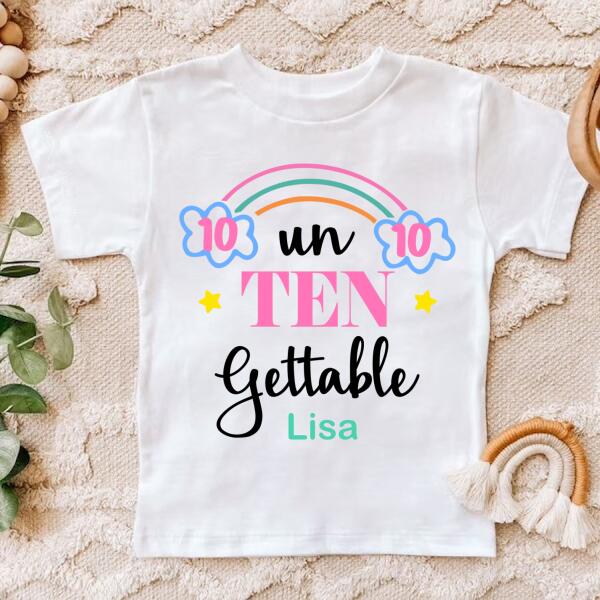 10th Birthday Shirt, Custom Birthday Shirt, Rainbow Birthday Shirt, 10th Birthday Shirt Ideas, Double Digits Birthday Shirt, Best T Shirts 2021, Baby Shirt