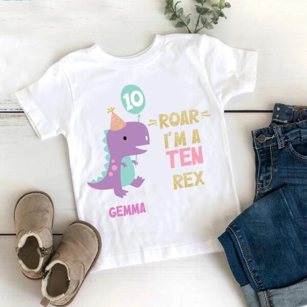 10th Birthday Shirt, Custom Birthday Shirt, Dinosaur Birthday Shirt, Ten Birthday Shirt, 10th Birthday T Shirt, Baby Shirt