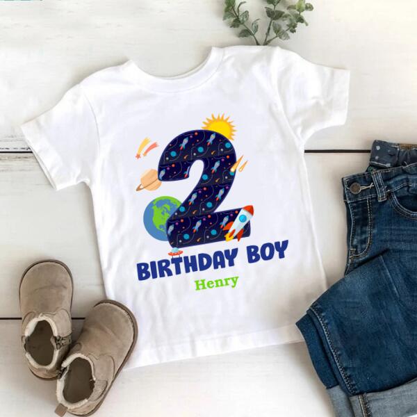 Second Birthday Shirt, 2nd Birthday Shirt, Custom Birthday Shirt, Space Birthday Shirt, Two Birthday Shirt, 2 Birthday Shirt, Second Birthday Shirt, Best T Shirts 2021, Baby Shirt