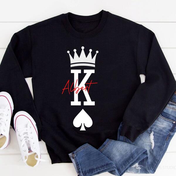 Custom T Shirts, King And Queen Shirts, Couples Valentines Day Shirts, Matching T Shirts For Couples, His Queen Her King Shirts, Couple Shirt, Husband And Wife Shirt