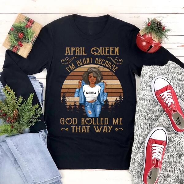April Birthday Shirt, Custom Birthday Shirt, Queens Born In April, April Birthday Gifts, April Birthday Gifts