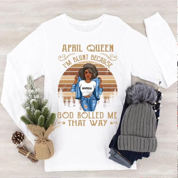 April Birthday Shirt, Custom Birthday Shirt, Queens Born In April, April Birthday Gifts, April Birthday Gifts
