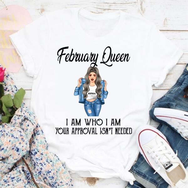 February Birthday Shirt, Custom Birthday Shirt, Queens Born In February, February Birthday Shirts For Woman, February Birthday Gifts