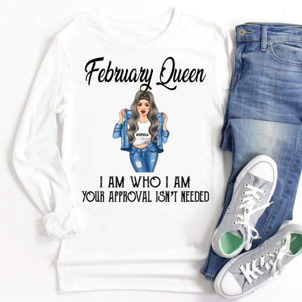 February Birthday Shirt, Custom Birthday Shirt, Queens Born In February, February Birthday Shirts For Woman, February Birthday Gifts